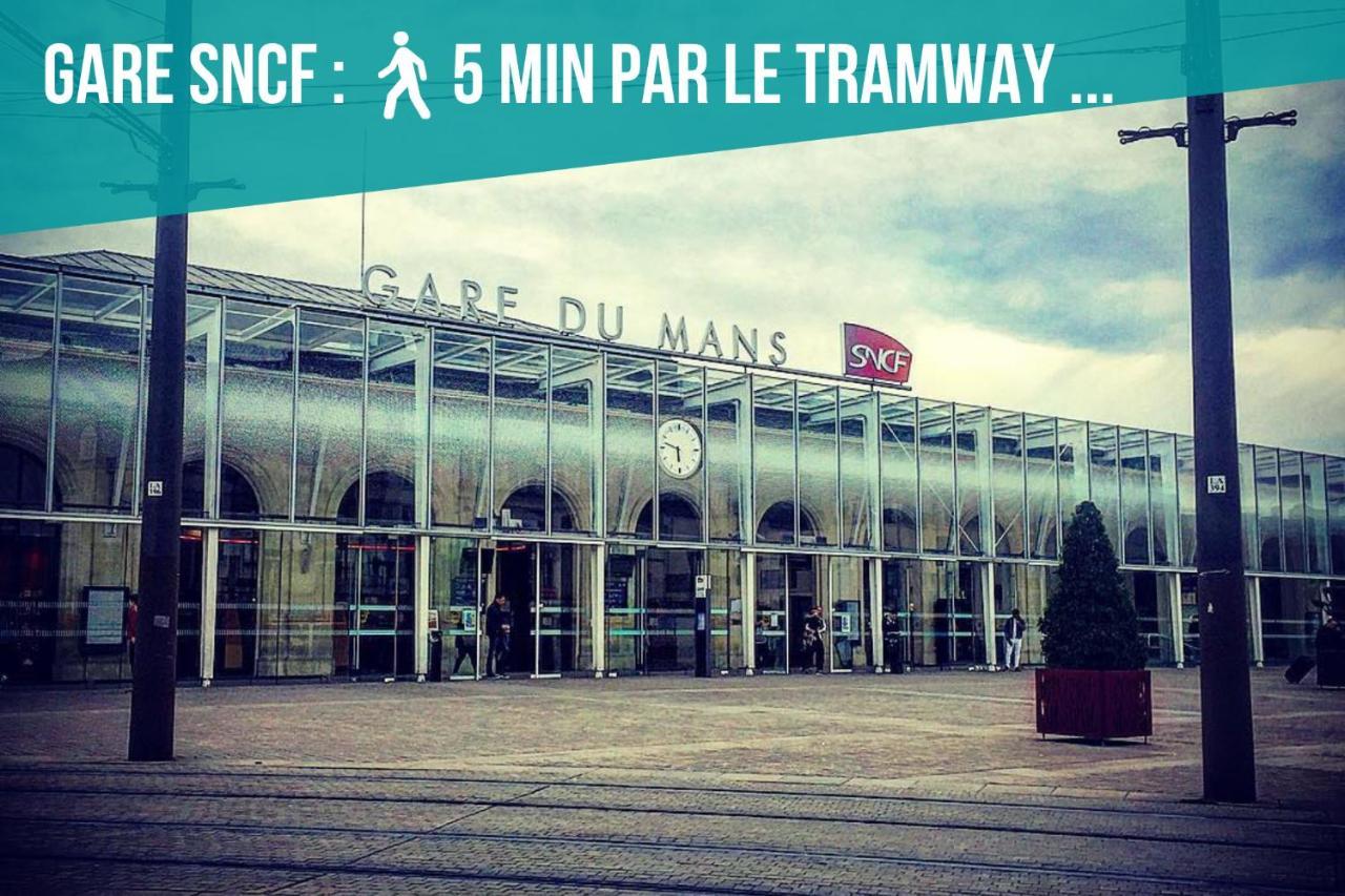 Tramway 8 Jaures Cosy Proche Gare Lägenhet Le Mans Exteriör bild